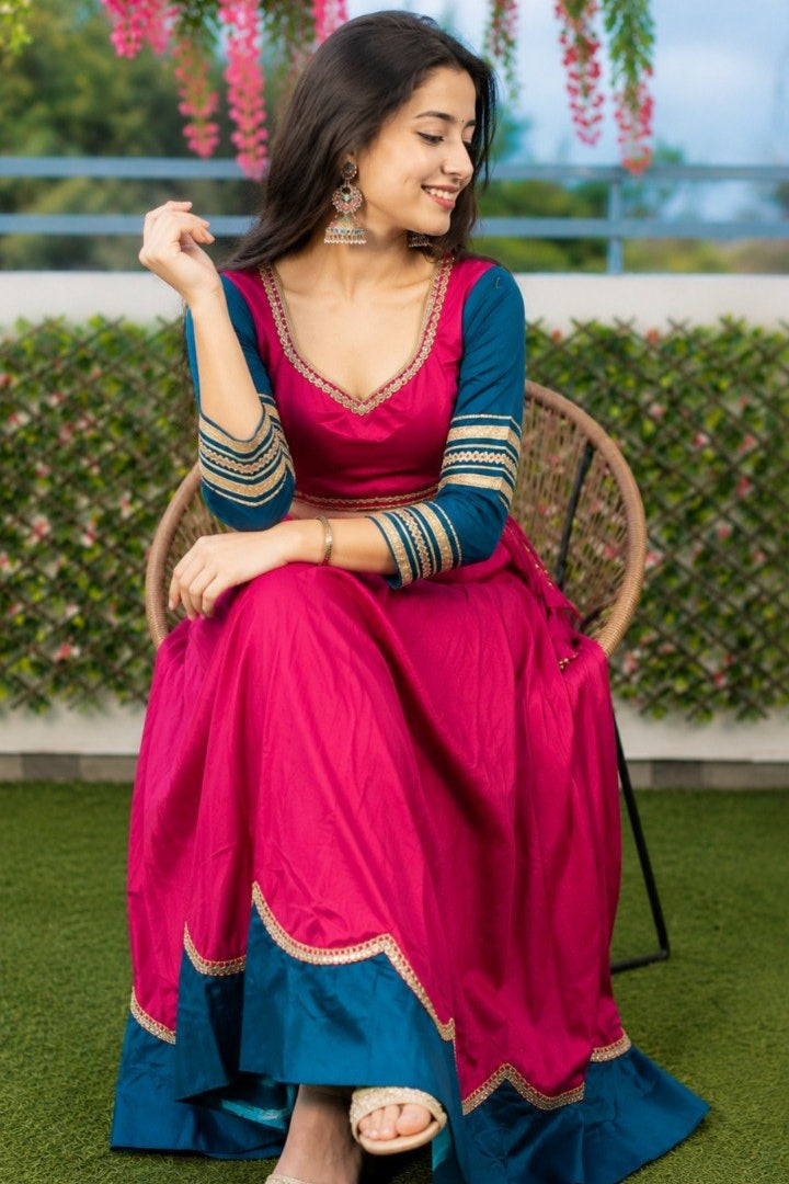 Women's Pink Pure Rayon Navratri Lehenga Choli | Traditional Dandiya, Festival & Party Wear