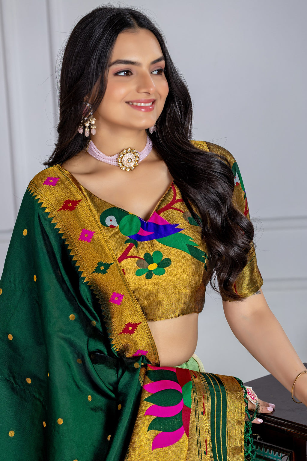 Women's Mint Green Jacquard Lichi Silk Lehenga Choli with Zari Woven Dupatta | Traditional Wedding, Festive & Party Wear