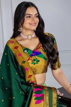 Women's Mint Green Jacquard Lichi Silk Lehenga Choli with Zari Woven Dupatta | Traditional Wedding, Festive & Party Wear