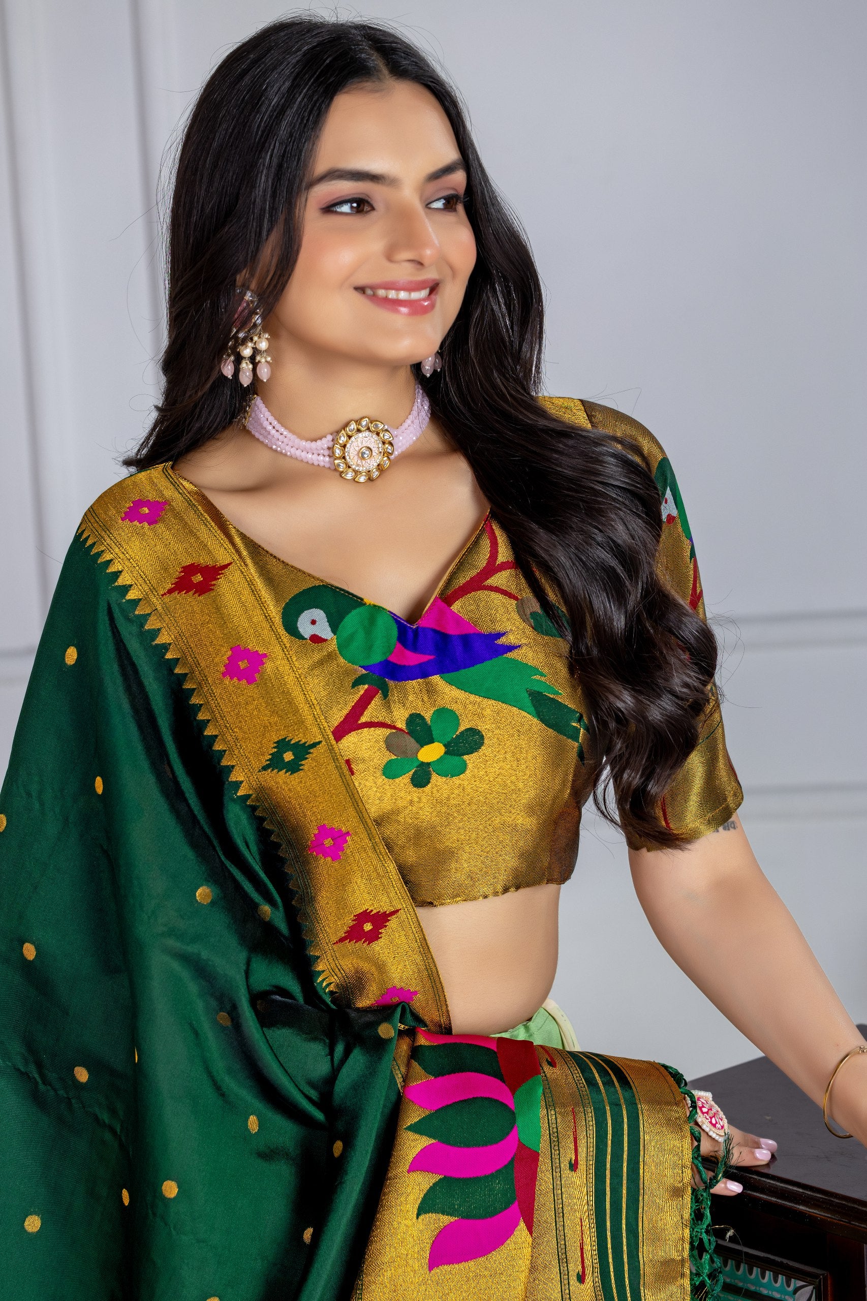 Women's Mint Green Jacquard Lichi Silk Lehenga Choli with Zari Woven Dupatta | Traditional Wedding, Festive & Party Wear