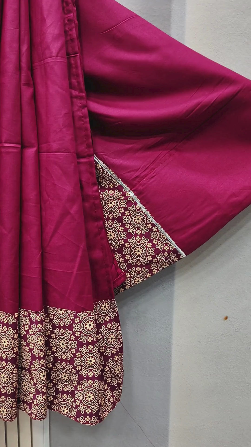 Women's Wine Cotton Ajrakh Print Navratri Lehenga Choli with Dupatta | Dandiya, Festival & Ethnic Wear