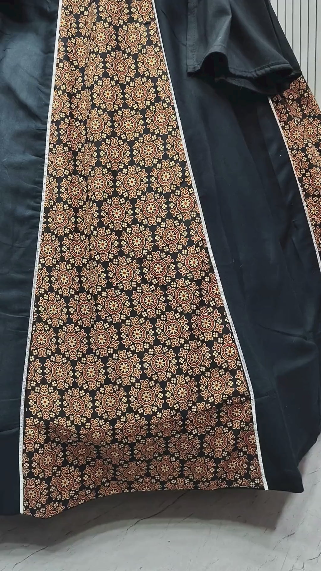 Women's Black Cotton Ajrakh Print Navratri Lehenga Choli with Dupatta | Dandiya, Festival & Ethnic Wear