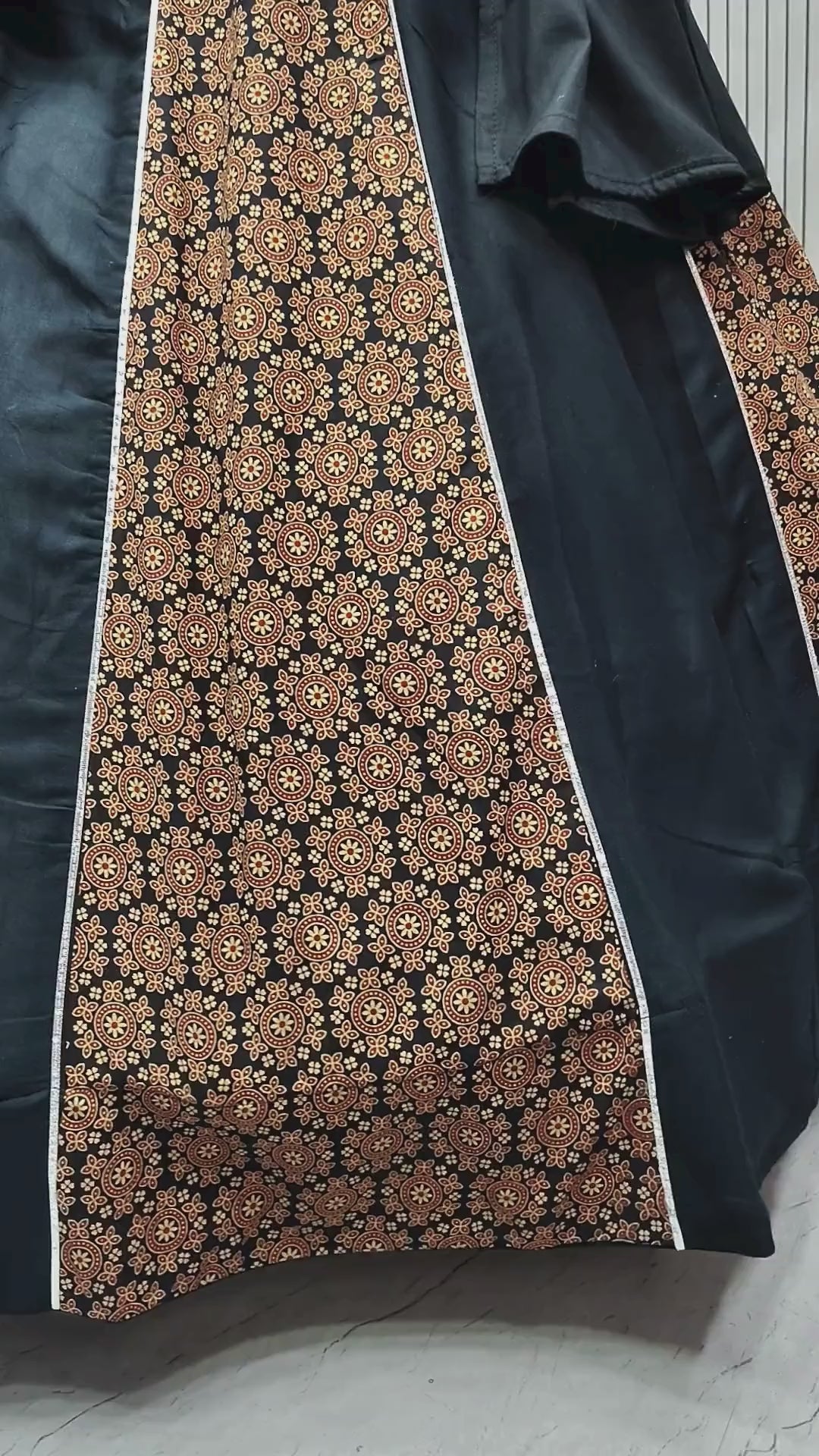 Women's Black Cotton Ajrakh Print Navratri Lehenga Choli with Dupatta | Dandiya, Festival & Ethnic Wear